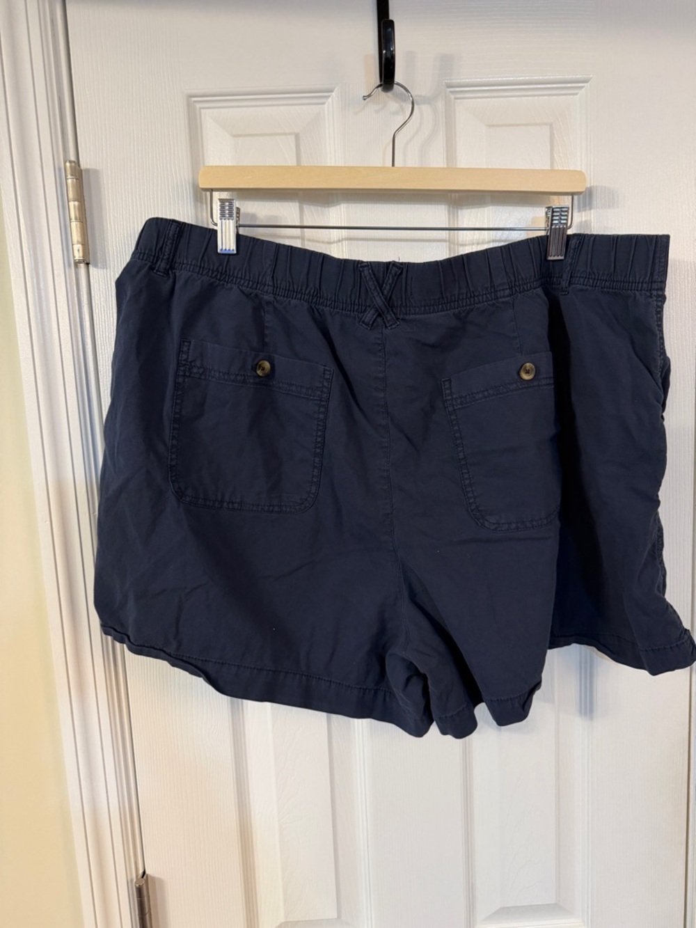 Sonoma Navy High-Waist Drawstring Utility Shorts - Picture 7 of 9
